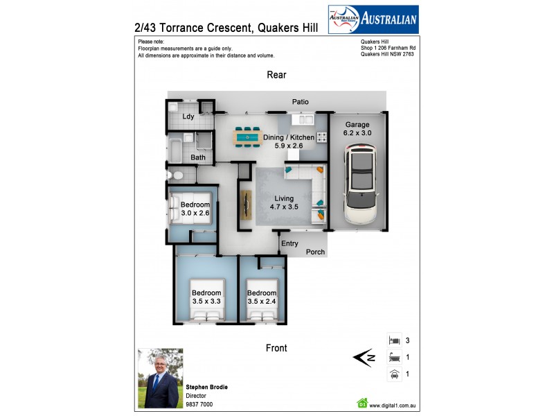 2/43 Torrance Crescent, Quakers Hill NSW 2763 Floorplan
