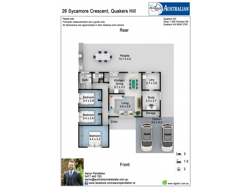 26 Sycamore Crescent, Quakers Hill NSW 2763 Floorplan