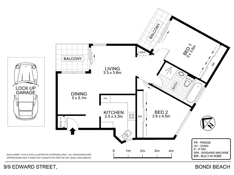 9/9 Edward Street, Bondi Beach NSW 2026 Floorplan