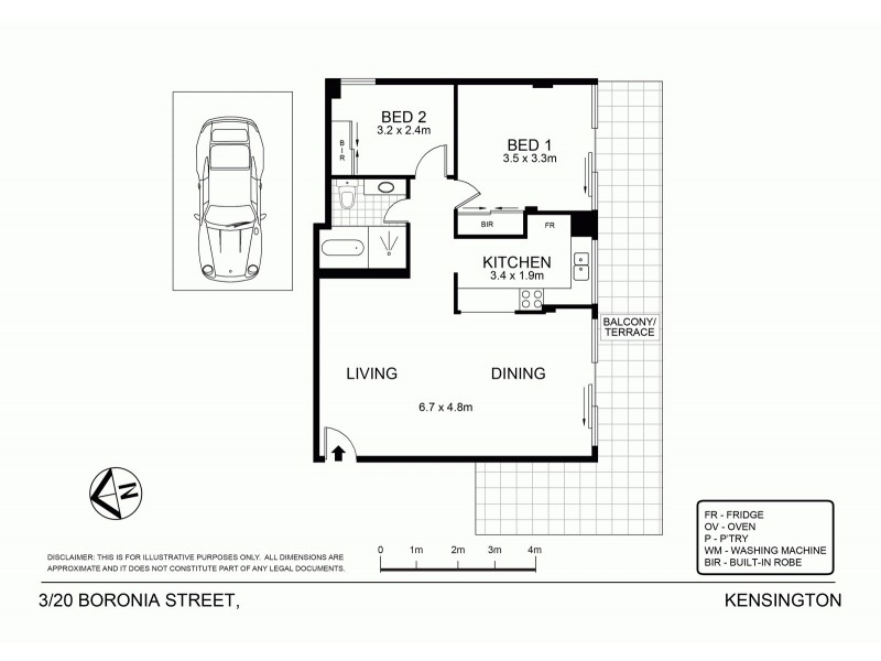 3/20 Boronia Street, Kensington NSW 2033 Floorplan