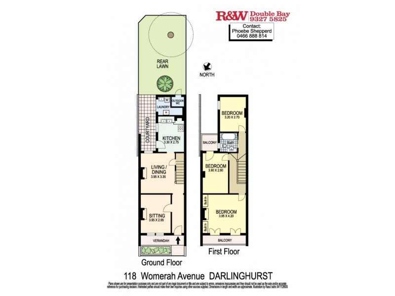 118 Womerah Avenue, Darlinghurst NSW 2010 Floorplan