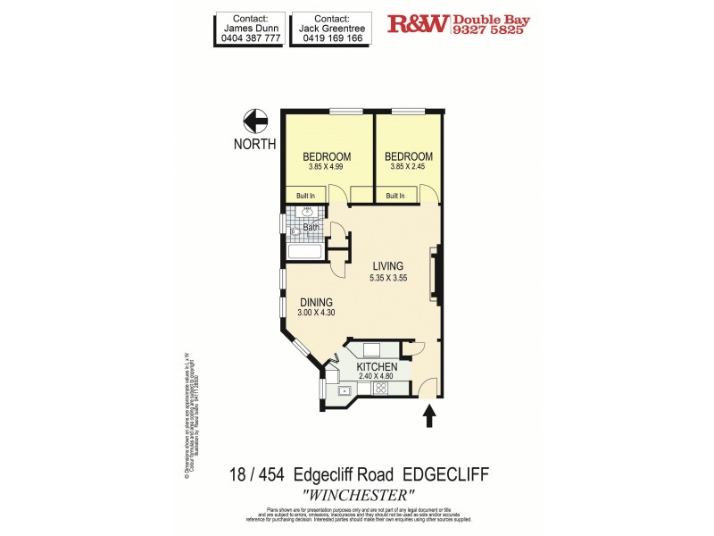18/454 Edgecliff Road, Edgecliff NSW 2027 Floorplan