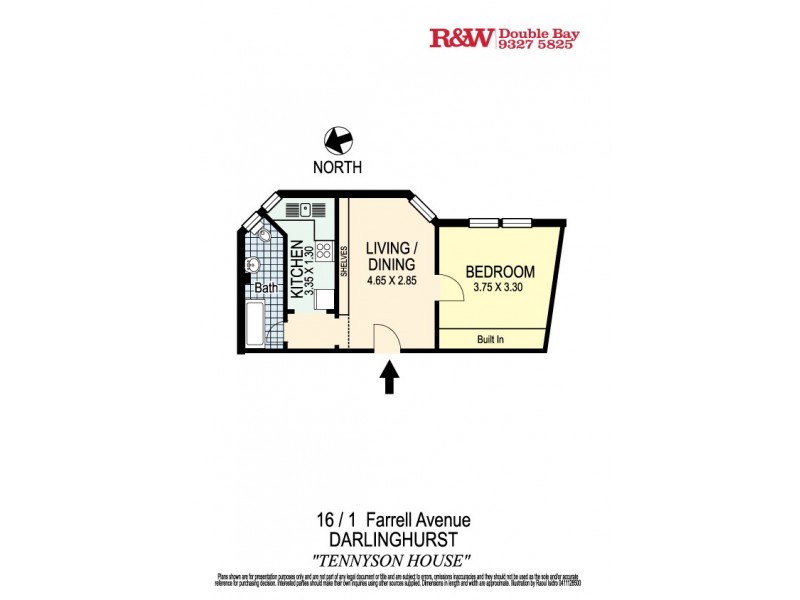 16/1 Farrell Avenue, Darlinghurst NSW 2010 Floorplan