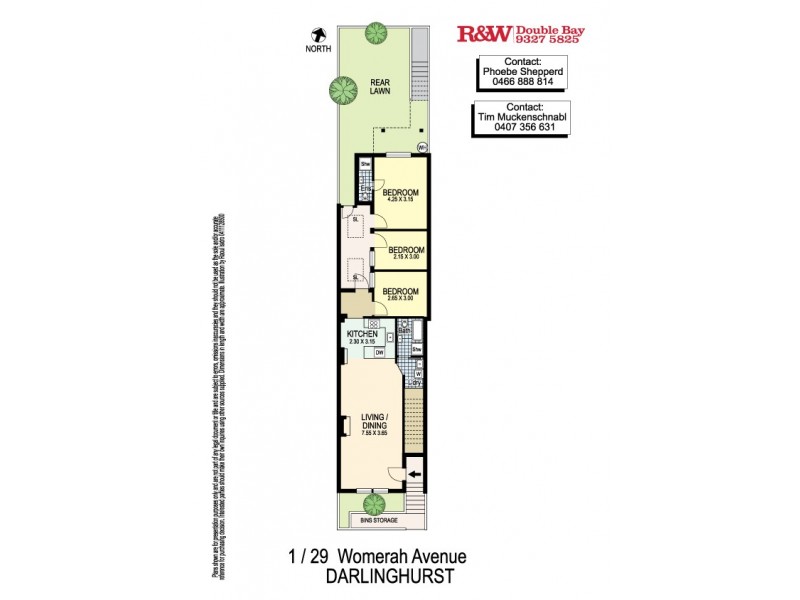 1/29 Womerah Avenue, Darlinghurst NSW 2010 Floorplan