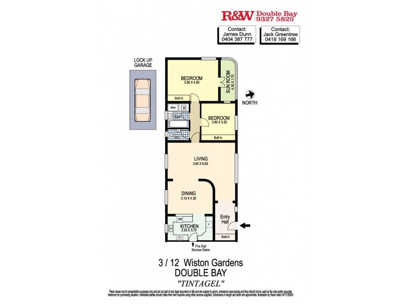 3/12 Wiston Gardens, Double Bay NSW 2028 Floorplan