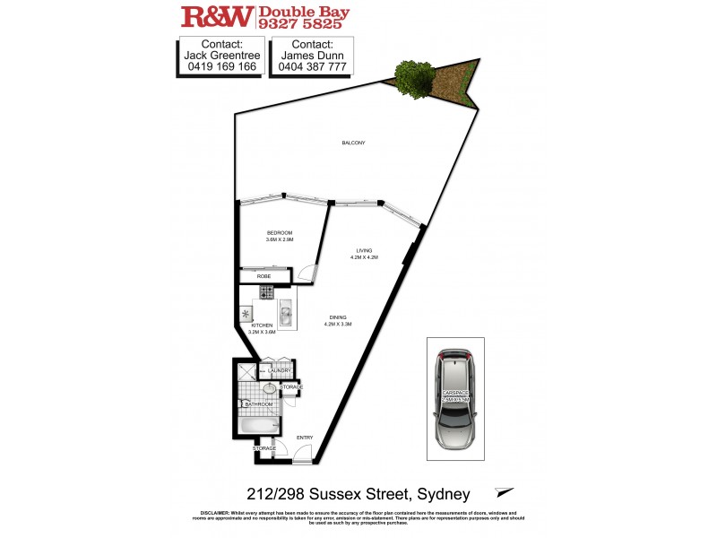 212/298-304 Sussex Street, Sydney NSW 2000 Floorplan