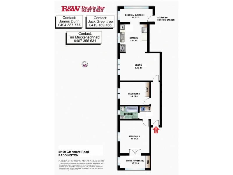 5/190 Glenmore Road, Paddington NSW 2021 Floorplan