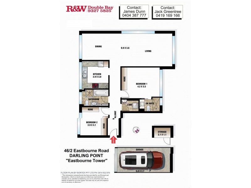 46/2 Eastbourne Road, Darling Point NSW 2027 Floorplan