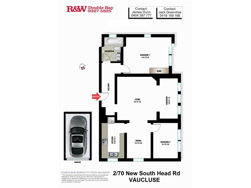 2/70 New South Head Road, Vaucluse NSW 2030 Floorplan
