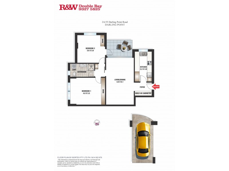 2A/55 Darling Point Road, Darling Point NSW 2027 Floorplan