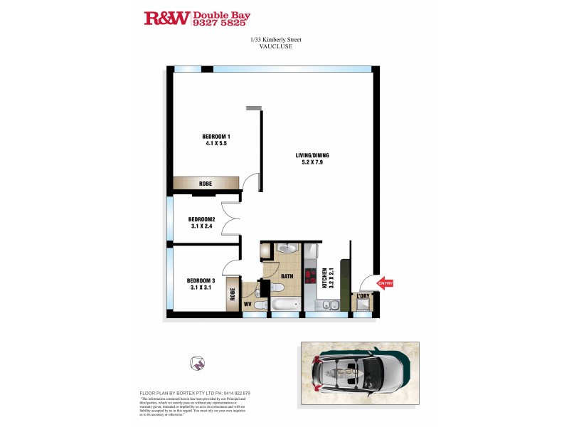 1/33 Kimberley Street, Vaucluse NSW 2030 Floorplan