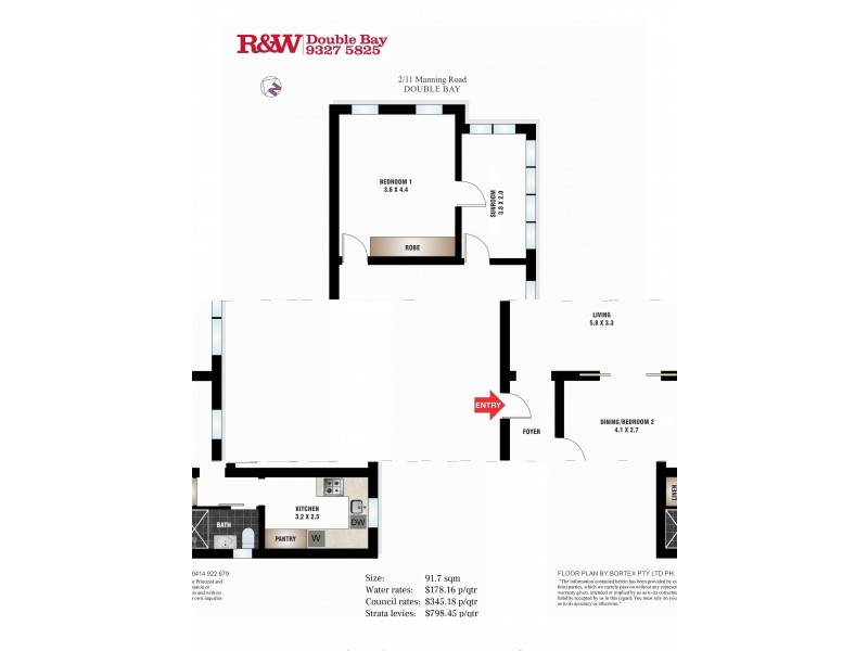 2/11 Manning Road, Double Bay NSW 2028 Floorplan