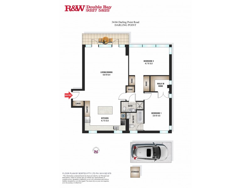 34/66 Darling Point Road, Darling Point NSW 2027 Floorplan