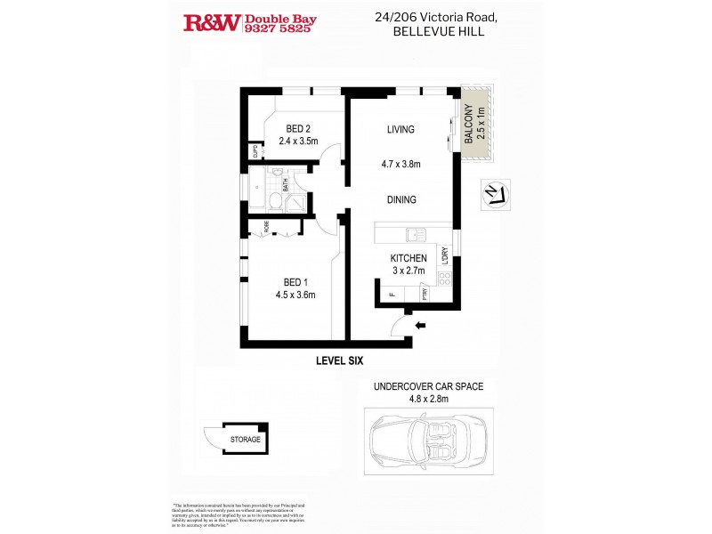 24/206 Victoria Road, Bellevue Hill NSW 2023 Floorplan