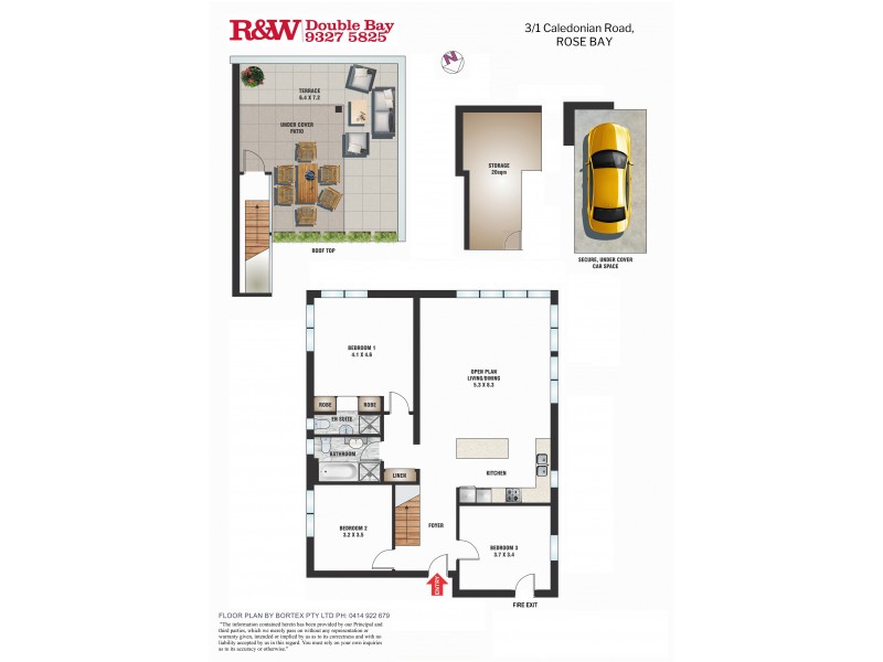 3/1 Caledonian Road, Rose Bay NSW 2029 Floorplan