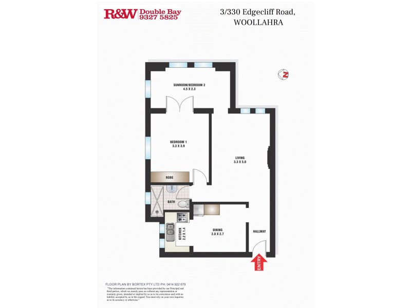 3/330 Edgecliff Road, Woollahra NSW 2025 Floorplan