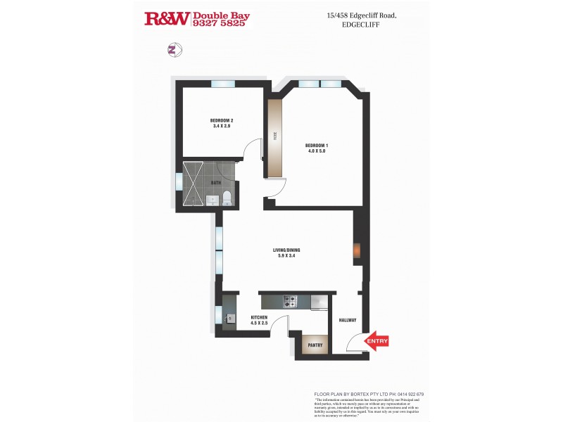 15/458 Edgecliff Road, Edgecliff NSW 2027 Floorplan