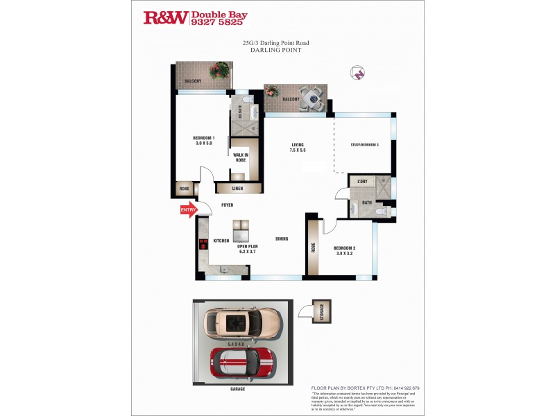 25G/3-17 Darling Point Road, Darling Point NSW 2027 Floorplan
