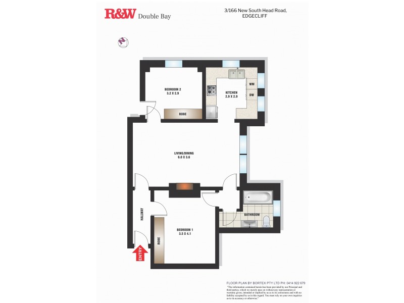 3/166 New South Head Road, Edgecliff NSW 2027 Floorplan