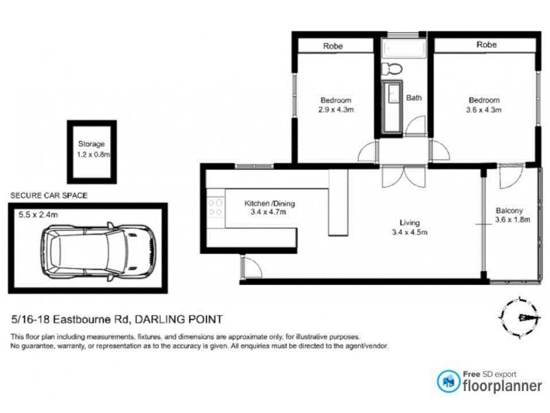 5/16-18 Eastbourne Road, Darling Point NSW 2027 Floorplan