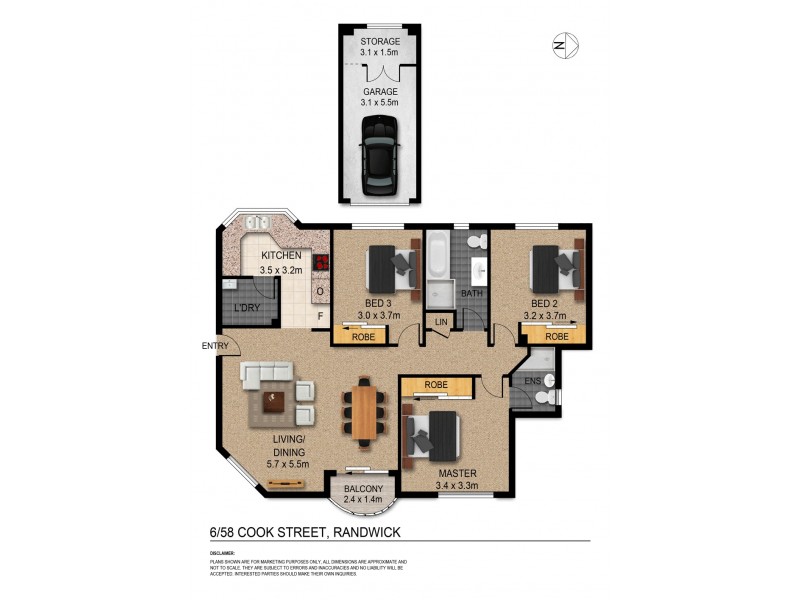 6/58 Cook  Street, Randwick NSW 2031 Floorplan