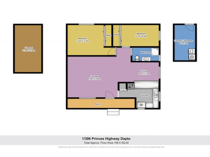 1/396 Princes Hwy, Dapto NSW 2530 Floorplan