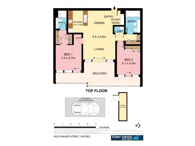 802/2 Walker St, Rhodes NSW 2138 Floorplan
