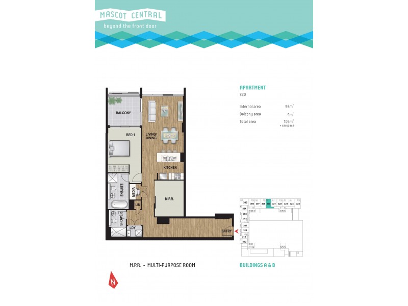 320/55 Church Avenue, Mascot NSW 2020 Floorplan