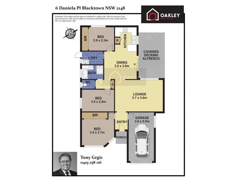 6 Daniela Place, Blacktown NSW 2148 Floorplan
