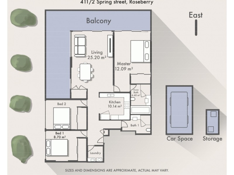 411/2 Spring  Street, Rosebery NSW 2018 Floorplan