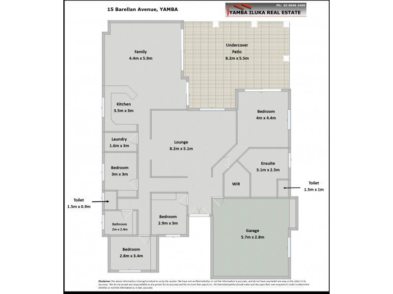 15 Barellan Ave, Yamba NSW 2464 Floorplan
