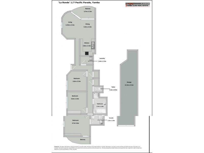 1/7 Pacific Pde, Yamba NSW 2464 Floorplan