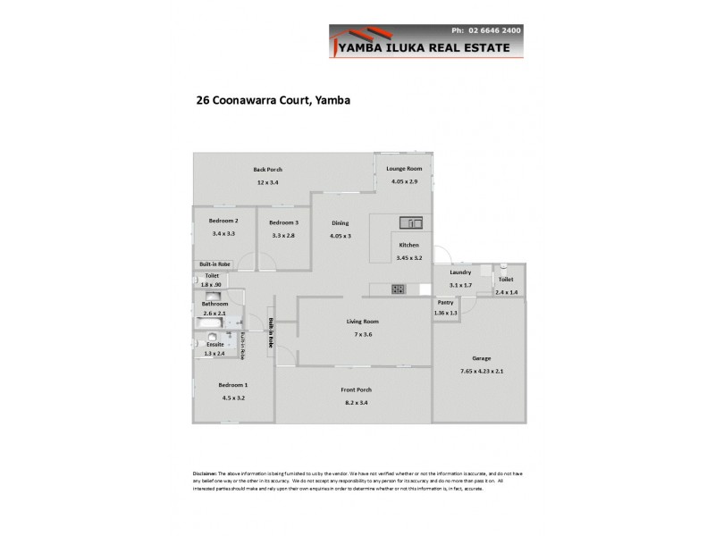 26 Coonawarra Court, Yamba NSW 2464 Floorplan