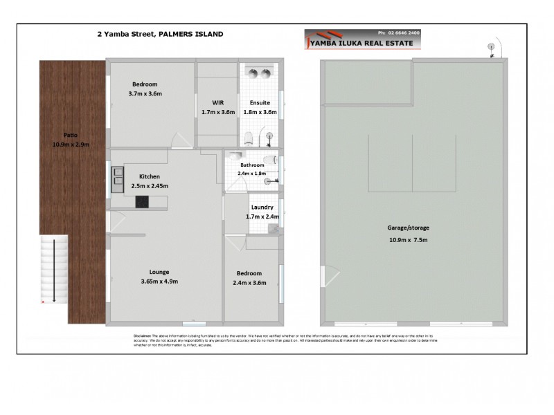 2 Yamba Street, Palmers Island NSW 2463 Floorplan