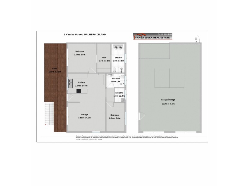 2 Yamba Street, Palmers Island NSW 2463 Floorplan
