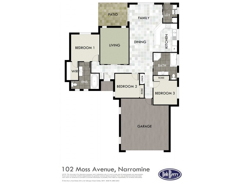 102 Moss Ave, Narromine NSW 2821 Floorplan