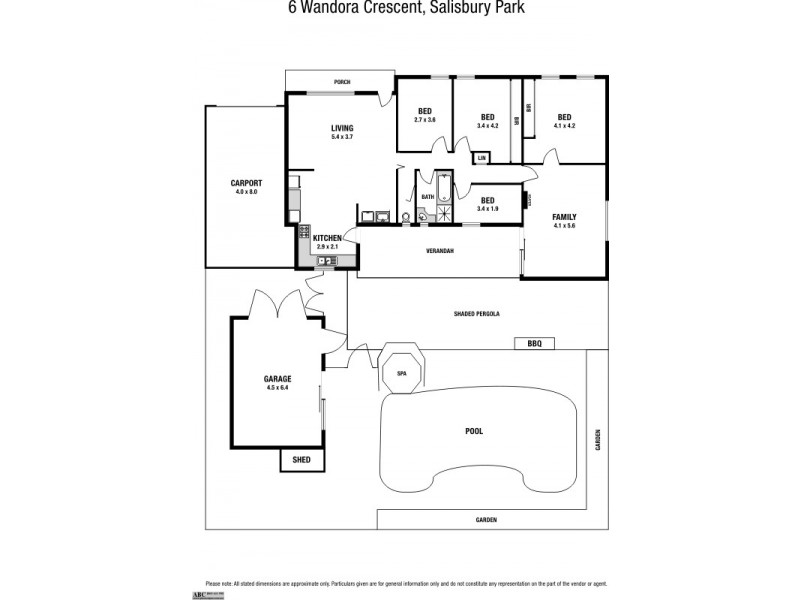 6 Wandora Cres, Salisbury Park SA 5109 Floorplan