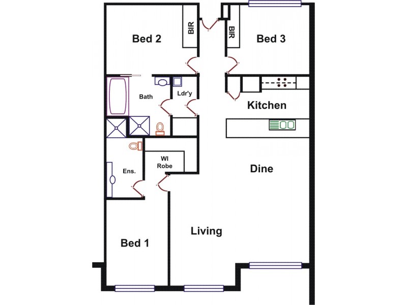 21/466 Pultney St, Adelaide SA 5000 Floorplan