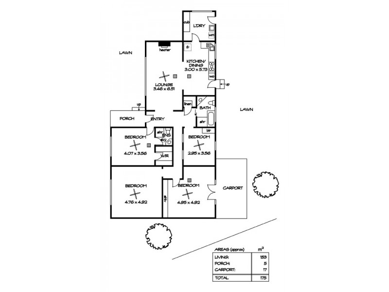 2 Chaplin Ave, Hillcrest SA 5086 Floorplan