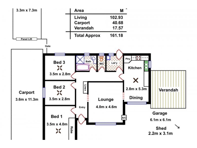 10 Kerrison Ave, Ridgehaven SA 5097 Floorplan