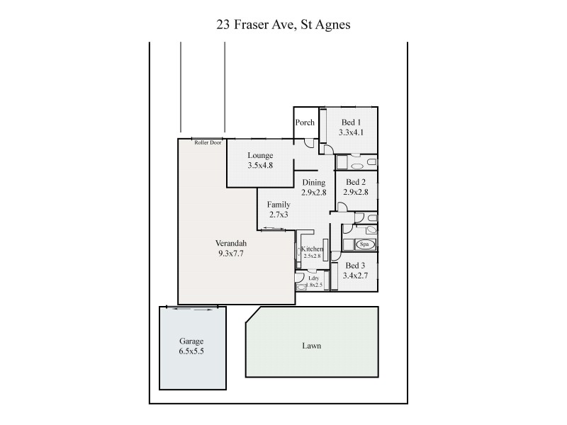 23 Fraser Ave, St Agnes SA 5097 Floorplan