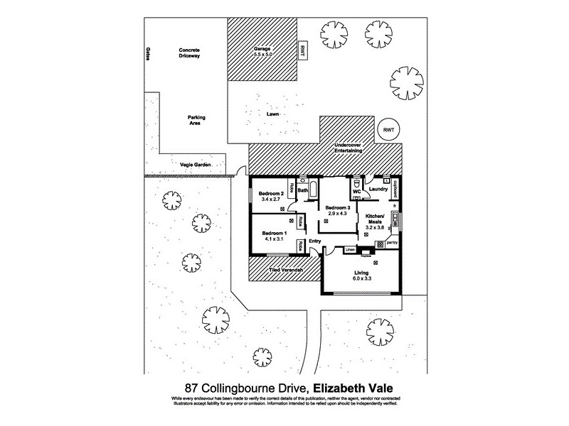 87 Collingbourne Drive, Elizabeth Vale SA 5112 Floorplan