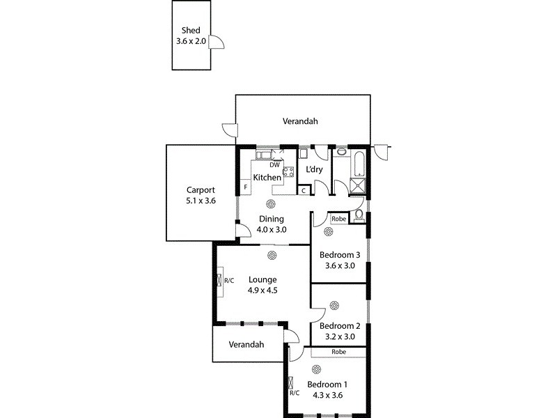 44 King William Street, Rosewater SA 5013 Floorplan