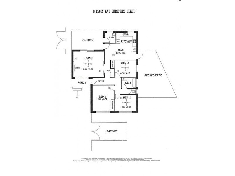 6 Elgin Avenue, Christies Beach SA 5165 Floorplan