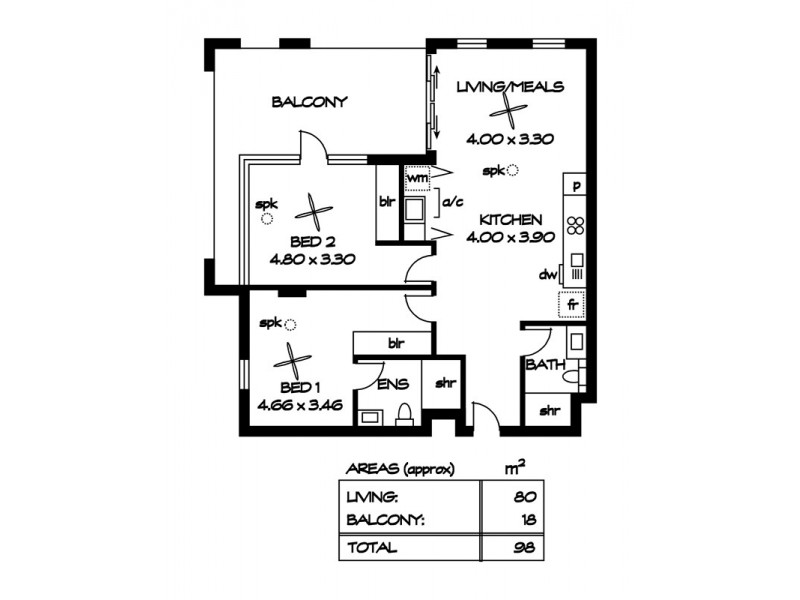 504/3 Fourth  Street, Bowden SA 5007 Floorplan