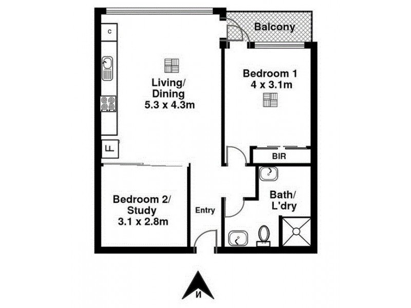 48/4-6 Charles Street, Adelaide SA 5000 Floorplan