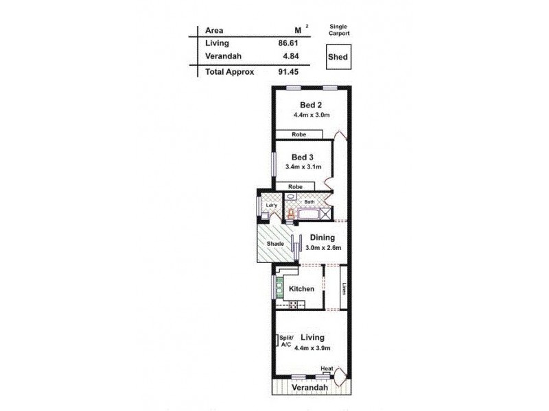 2/68 Gladstone Road, Prospect SA 5082 Floorplan
