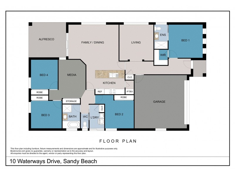 10 Waterways Drive, Sandy Beach NSW 2456 Floorplan