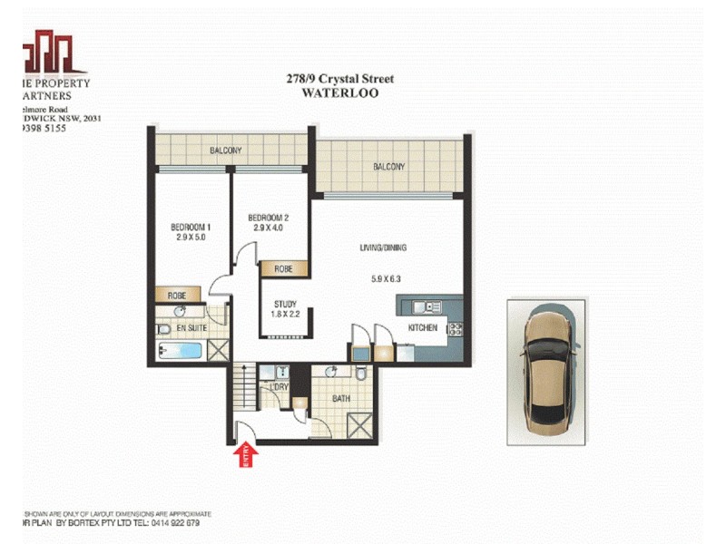 278/9 Crystal Street, Waterloo NSW 2017 Floorplan