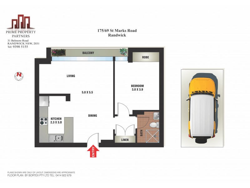 175/69 St Marks Rd, Randwick NSW 2031 Floorplan